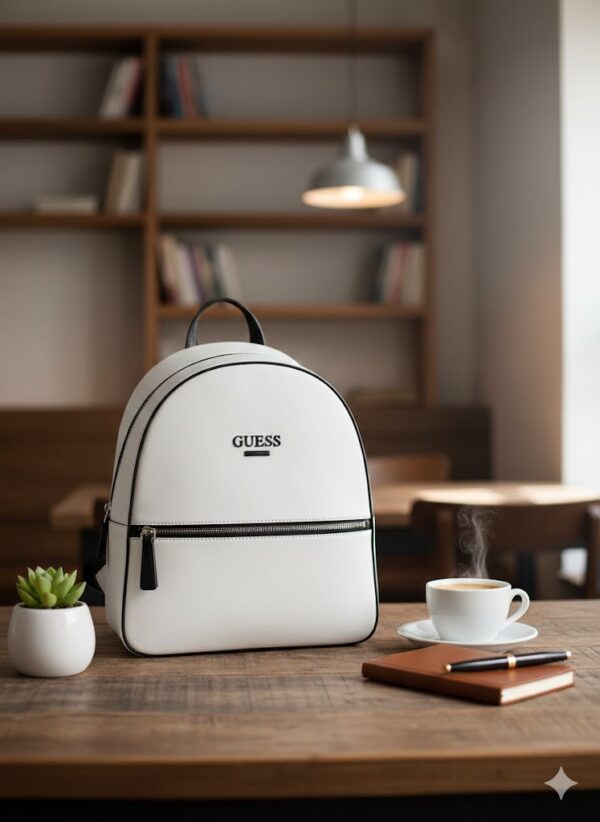 GUESS White Mini Backpack