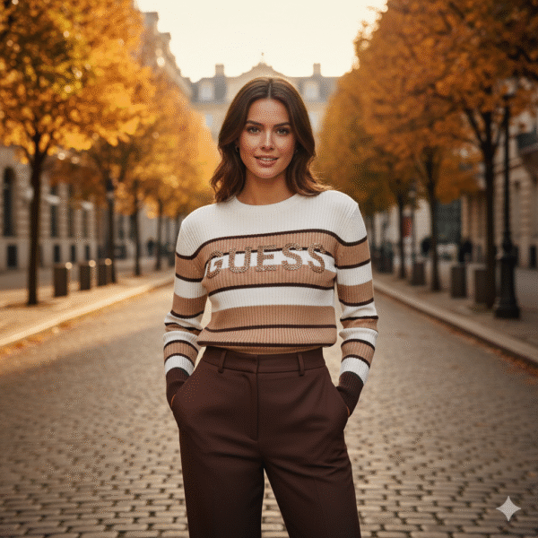 Guess Striped Knit Sweater – Warm & Chic Style