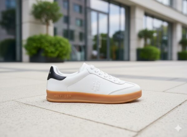 Tommy Hilfiger Women’s White Sneakers with Gum Sole