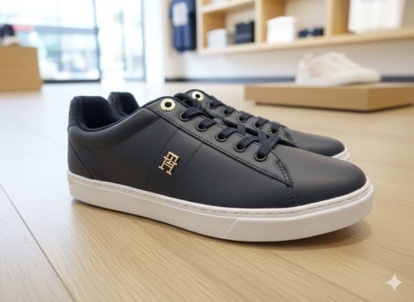 Luxury Black Leather Sneakers